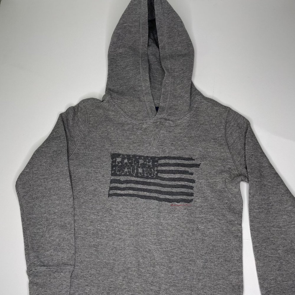 Gray American Flag Hoodie